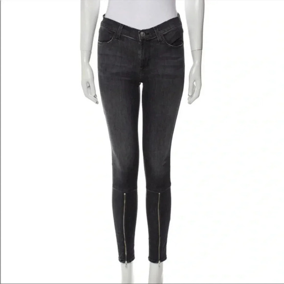 Jbrand Alana high rise skinny crop front zip denim - Picture 3 of 13